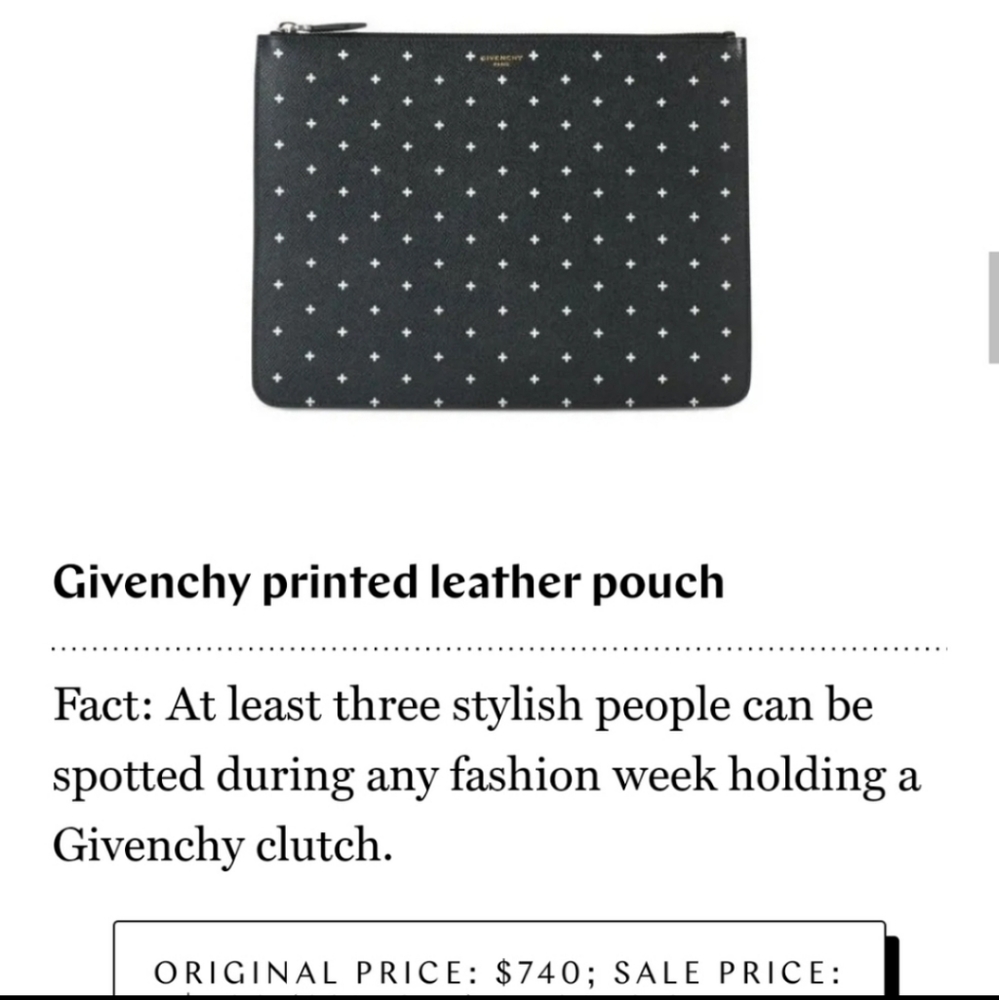 Givenchy printed leather large pouch with added pearl handle and crossbo… - Picture 1 of 15